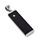 Load image into Gallery viewer, 925 Silver Blue Sandstone Pendant | Rectangle Pendant for Women
