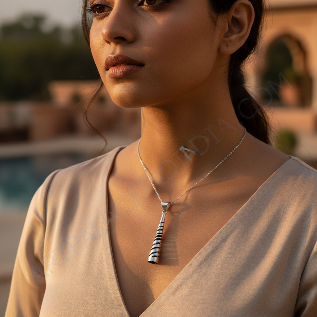 Collar con colgante de espiral de plata 925 para mujer | joyería única