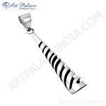 Load image into Gallery viewer, 925 sterling silver spiral pendant necklace with a polished finish, perfect for women
