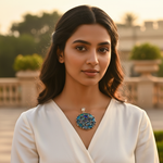 Load image into Gallery viewer, Silver Opal &amp; Garnet Pendant | Gemstone Jewelry for Women
