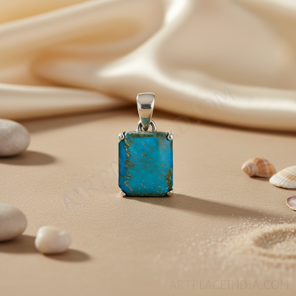 925 Silver Turquoise Pendant for Women | Gemstone Jewelry