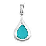 Load image into Gallery viewer, 925 Silver Teardrop Turquoise Pendant for Women | Gemstone Jewelry
