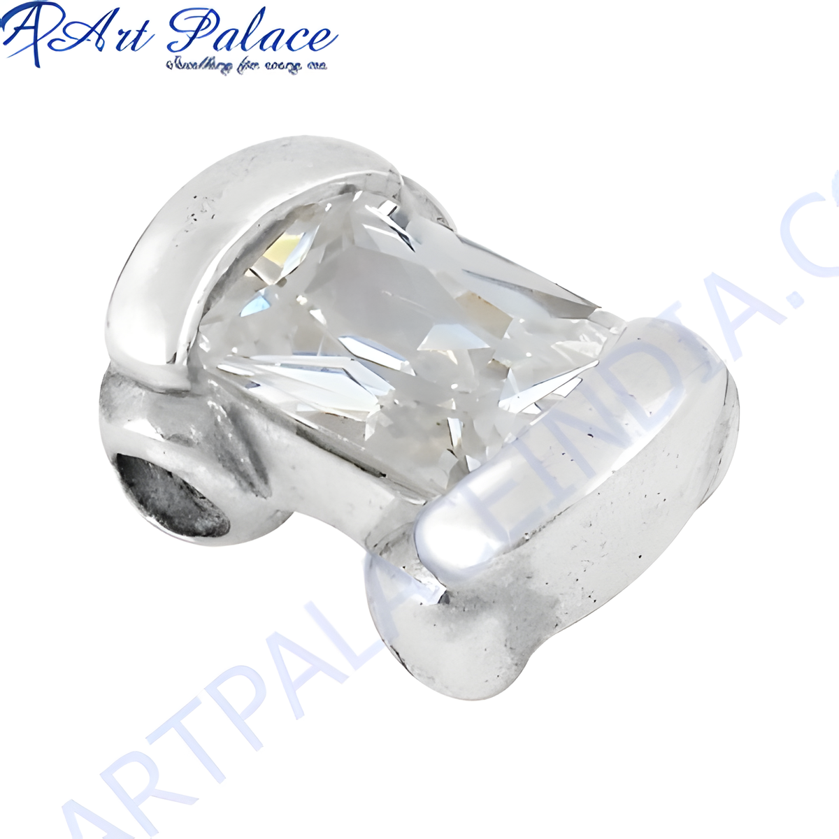 925 sterling silver pendant featuring a rectangular cut, clear cubic zirconia gemstone, perfect for elegant daily wear