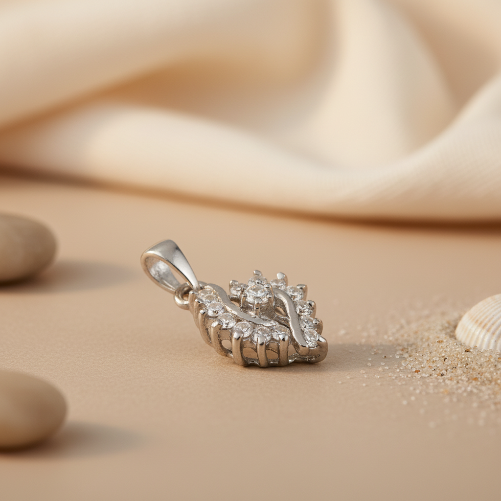 925 Silver Cubic Zirconia Pendant for Women | Elegant Jewelry