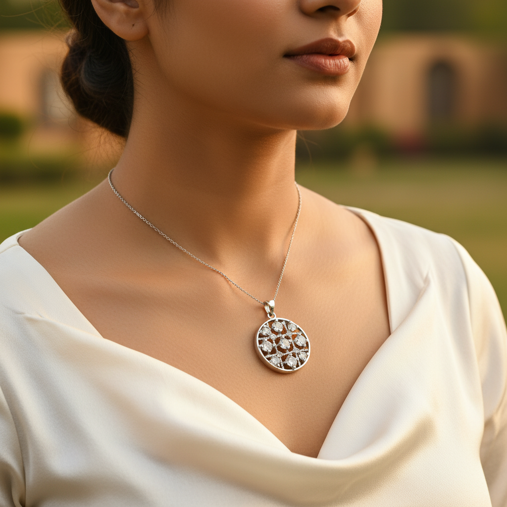 925 Silver Cubic Zirconia Pendant for Women | Daily Wear