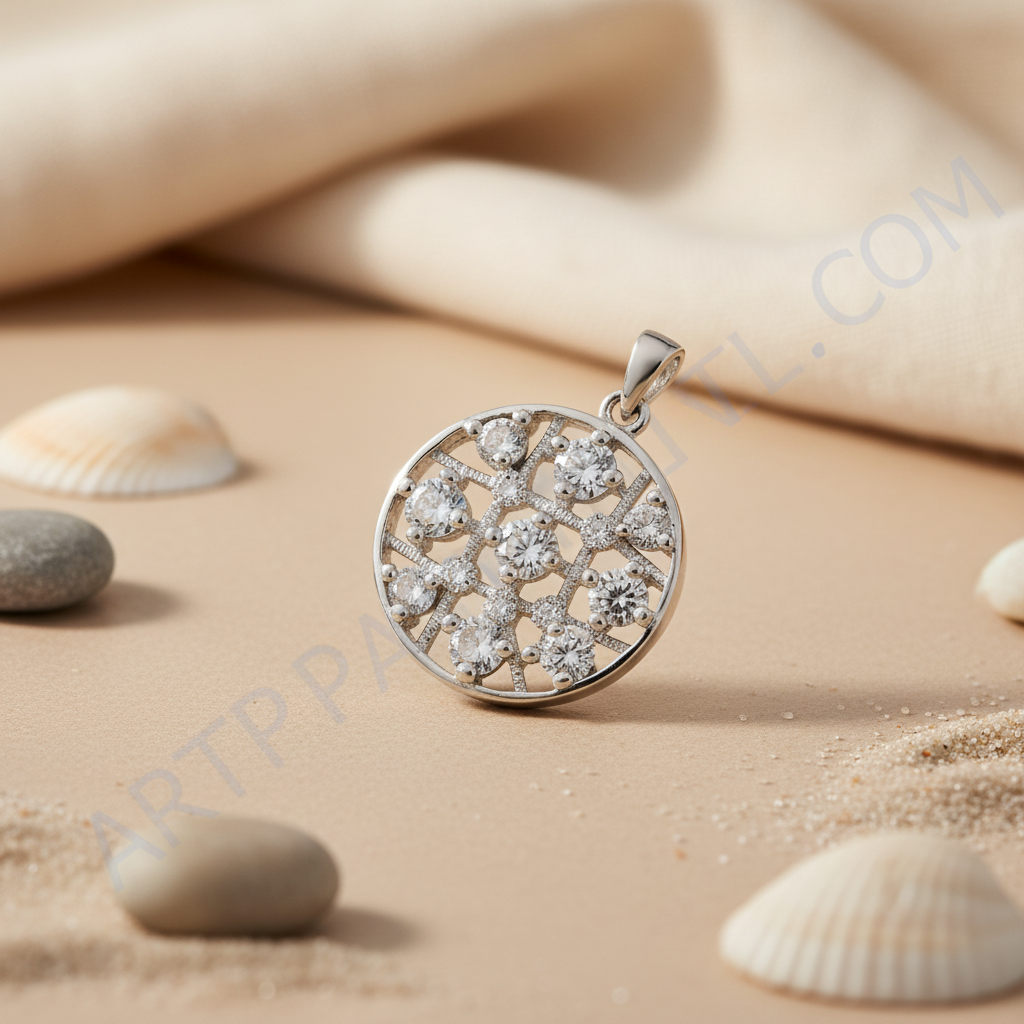 925 silver cubic zirconia pendant for women | daily wear