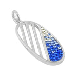 Load image into Gallery viewer, Silver Crystal Pendant | Blue Gemstone Jewelry for Women
