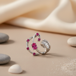 Load image into Gallery viewer, Silver Ruby Ring for Women | Gemstone Ring | Gift
