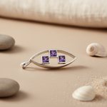 Load image into Gallery viewer, 925 Silver Amethyst Pendant for Women | Gemstone Jewelry
