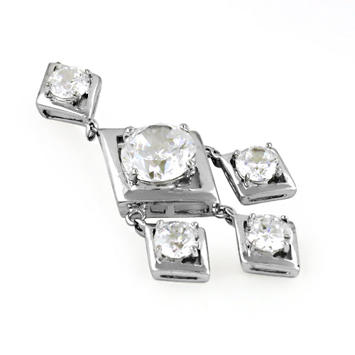 Silver Diamond Pendant Necklace for Women | Gift Jewelry