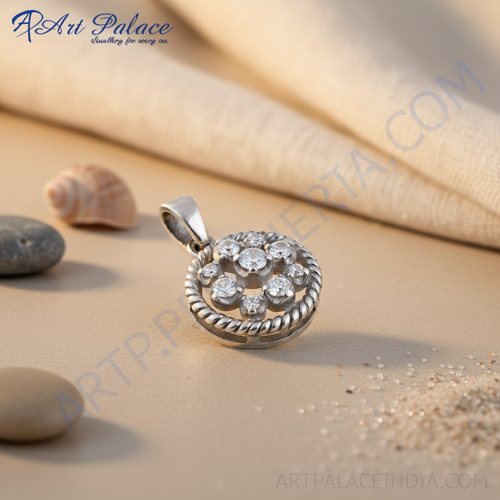 Colgante de circonita cúbica en plata 925 para mujer | Regalo para uso diario