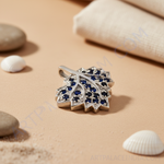 Load image into Gallery viewer, 925 Silver Blue Sapphire Leaf Pendant for Women | Gift
