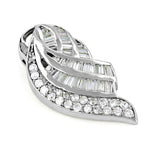 Load image into Gallery viewer, Silver Baguette and Round Cut Diamond Pendant for Women
