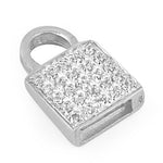 Load image into Gallery viewer, 925 Silver Cubic Zirconia Padlock Pendant for Women | Charm
