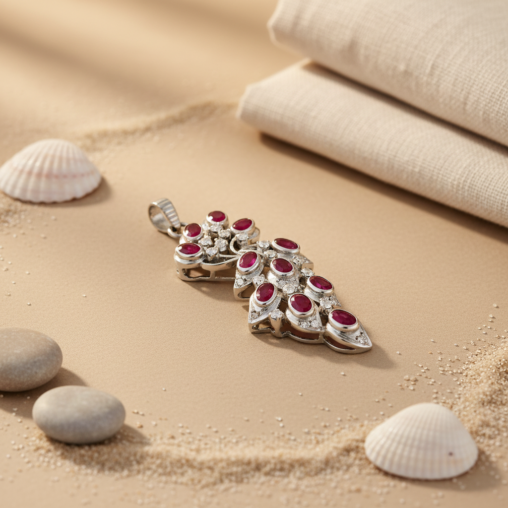 925 Silver Ruby Pendant for Women | Gemstone Jewelry Gift
