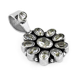 Load image into Gallery viewer, 925 Silver Flower Pendant with Gemstones | Women's Jewelry Gift
