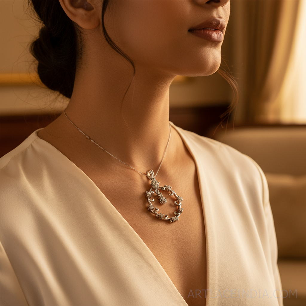 925 Silver Cubic Zirconia Pendant for Women | Daily Wear