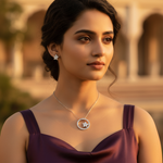 Load image into Gallery viewer, 925 Silver Cubic Zirconia Circle Pendant for Women | Gift Jewelry
