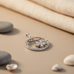 Load image into Gallery viewer, 925 Silver Cubic Zirconia Circle Pendant for Women | Gift Jewelry

