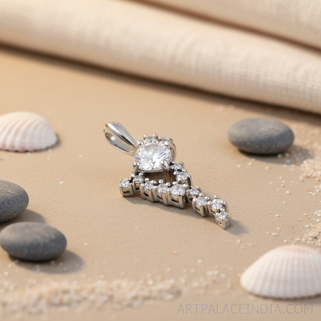 925 silver cubic zirconia pendant for women | fashion jewelry