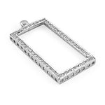 Load image into Gallery viewer, 925 Silver Rectangle Pendant Frame for Women | DIY Jewelry
