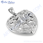 Load image into Gallery viewer, 925 sterling silver filigree heart pendant with intricate detailing, elegant design
