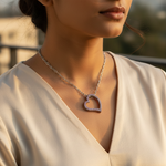 Load image into Gallery viewer, 925 Silver Pink Sapphire Heart Necklace for Women | Gift
