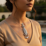 Load image into Gallery viewer, Silver Diamond Pendant Necklace for Women | Elegant Gift
