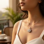 Load image into Gallery viewer, Silver Cubic Zirconia Flower Pendant | Women's Jewelry Gift
