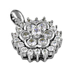 Load image into Gallery viewer, Silver Cubic Zirconia Flower Pendant | Women's Jewelry Gift
