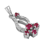 Load image into Gallery viewer, Silver Ruby Pendant for Women | Ruby Jewelry Gift
