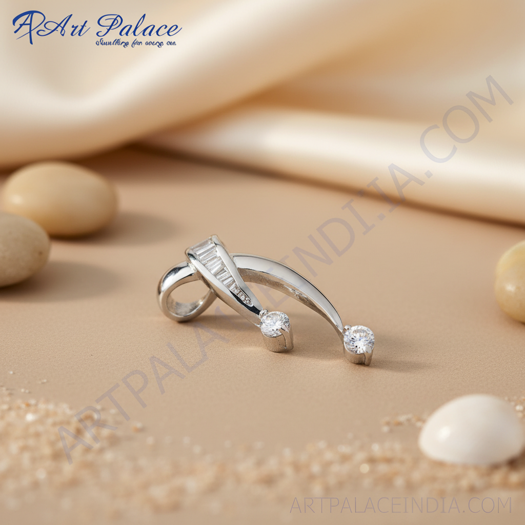 925 silver diamond pendant for women | modern jewelry gift