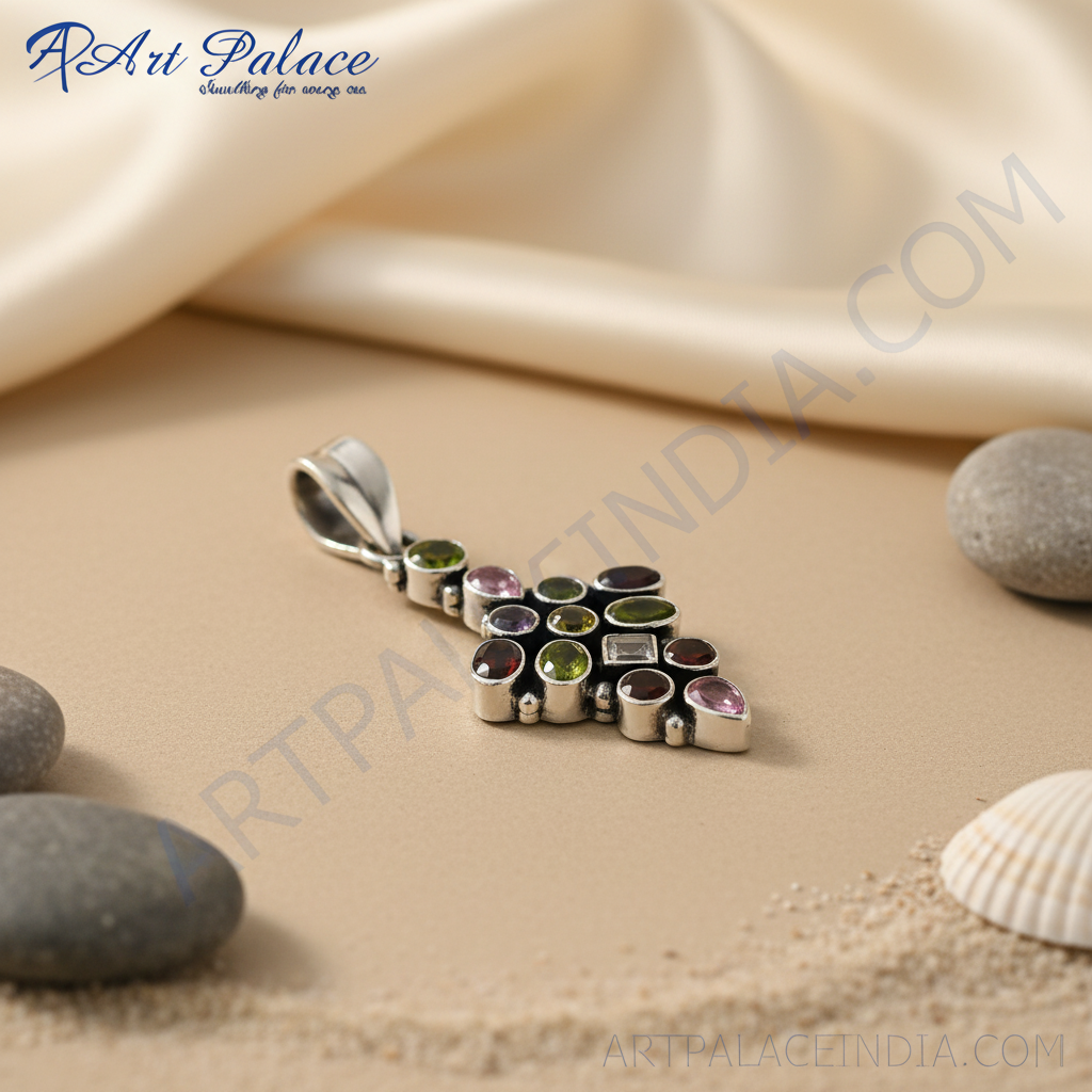 925 Silver Gemstone Pendant for Women | Artisan Jewelry