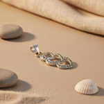 将图像加载到图库查看器中， 925 Silver Heart Pendant Necklace with Green Gemstones | Gift for Her

