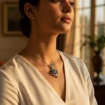 将图像加载到图库查看器中， 925 Silver Gemstone Flower Pendant for Women | Elegant Jewelry
