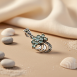 将图像加载到图库查看器中， 925 Silver Gemstone Flower Pendant for Women | Elegant Jewelry
