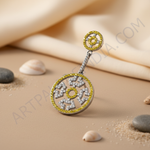 Load image into Gallery viewer, Collar con colgante de zafiro amarillo en plata 925 para mujer
