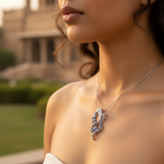 将图像加载到图库查看器中， 925 Silver Sapphire Pendant | Women's Sapphire Jewelry Gift
