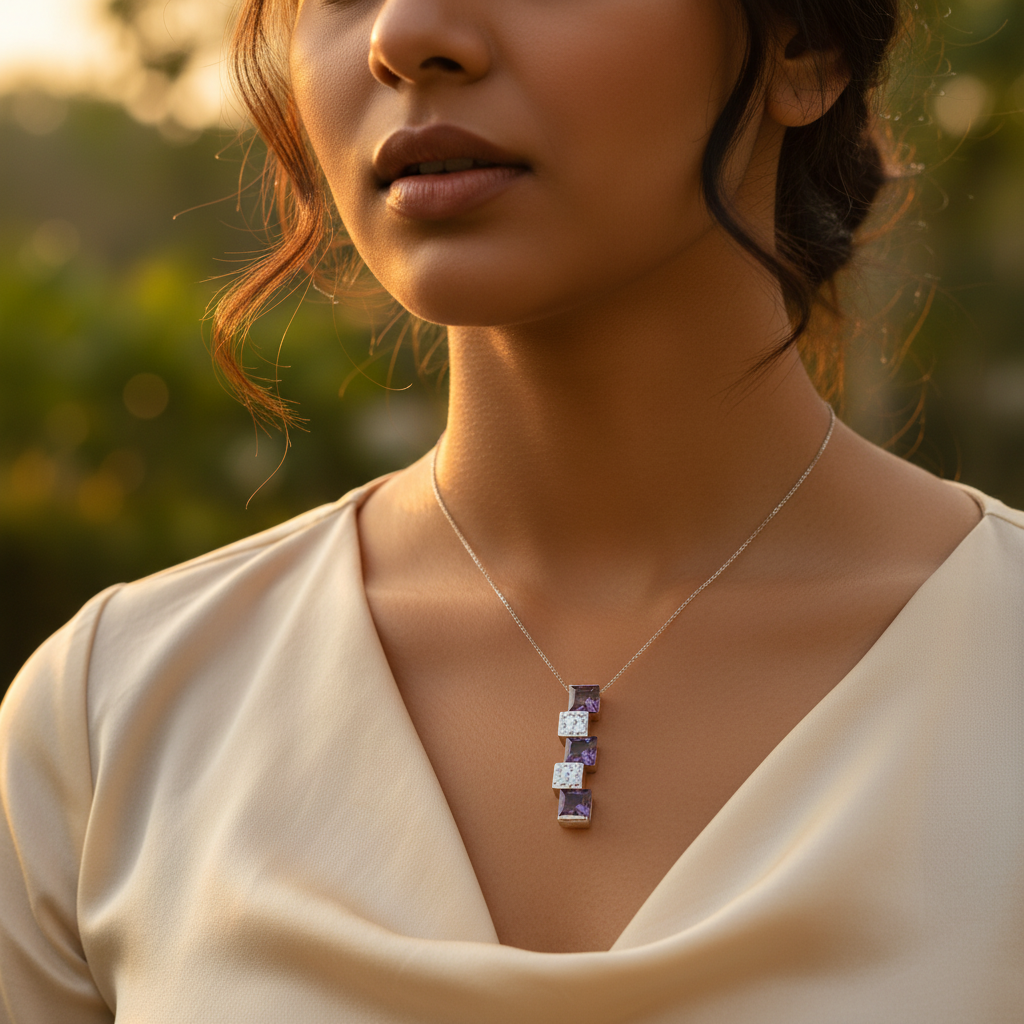 Silver Cubic Zirconia Pendant for Women | Fashion Jewelry