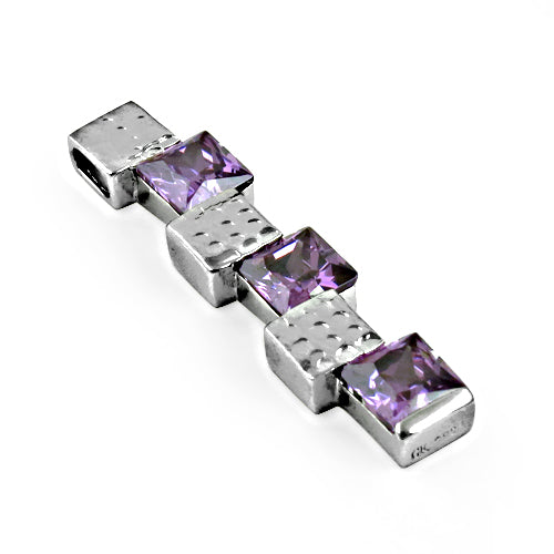 Silver cubic zirconia pendant for women | fashion jewelry