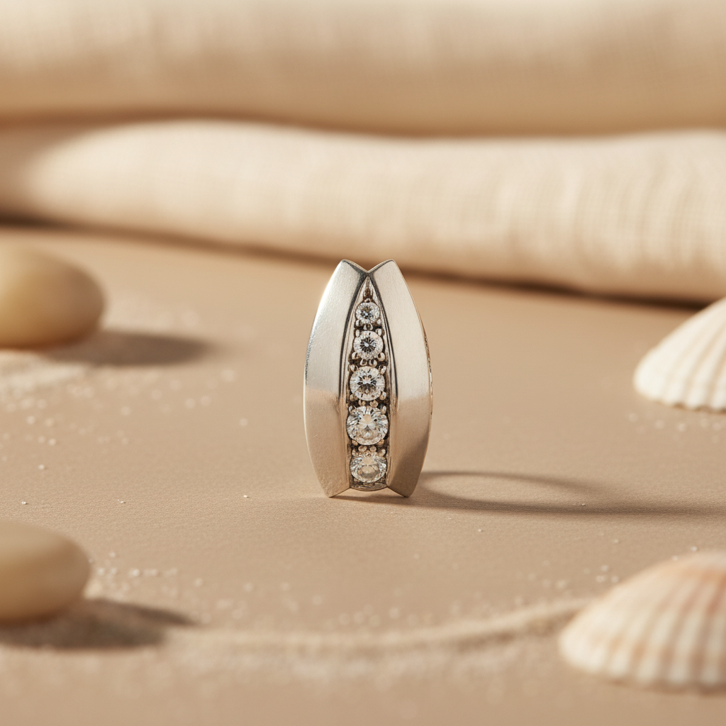 Silver Cubic Zirconia Pendant for Women | Modern Jewelry