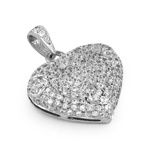 925 silver cubic zirconia heart pendant for women | gift jewelry
