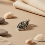 将图像加载到图库查看器中， 925 Silver Pearl &amp; Marcasite Pendant for Women | Elegant Jewelry
