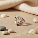 将图像加载到图库查看器中， 925 Silver Pink &amp; White Gemstone Pendant for Women | Daily Wear
