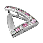 将图像加载到图库查看器中， 925 Silver Pink &amp; White Gemstone Pendant for Women | Daily Wear
