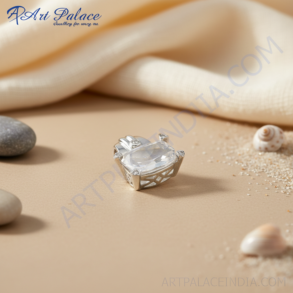 Colgante de piedra lunar de plata para mujer | regalo de joyería con piedras preciosas