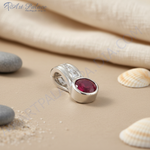 Load image into Gallery viewer, Silver Ruby Pendant Necklace | Red Gemstone Jewelry Gift
