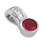 将图像加载到图库查看器中， Silver Ruby Pendant Necklace | Red Gemstone Jewelry Gift
