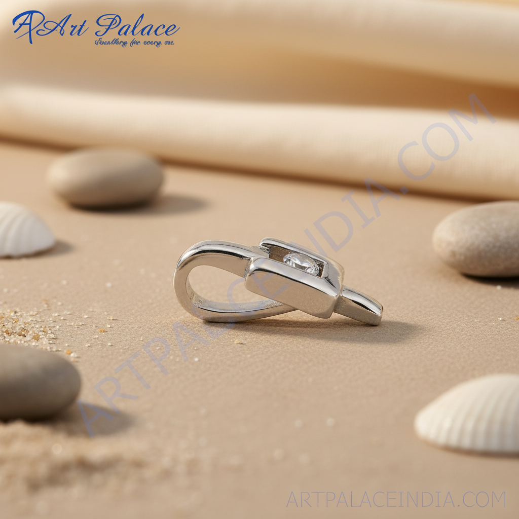 925 silver cubic zirconia clasp pendant for women | fine jewelry