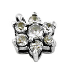 将图像加载到图库查看器中， 925 Silver Cubic Zirconia Flower Pendant | Women's Jewelry Gift

